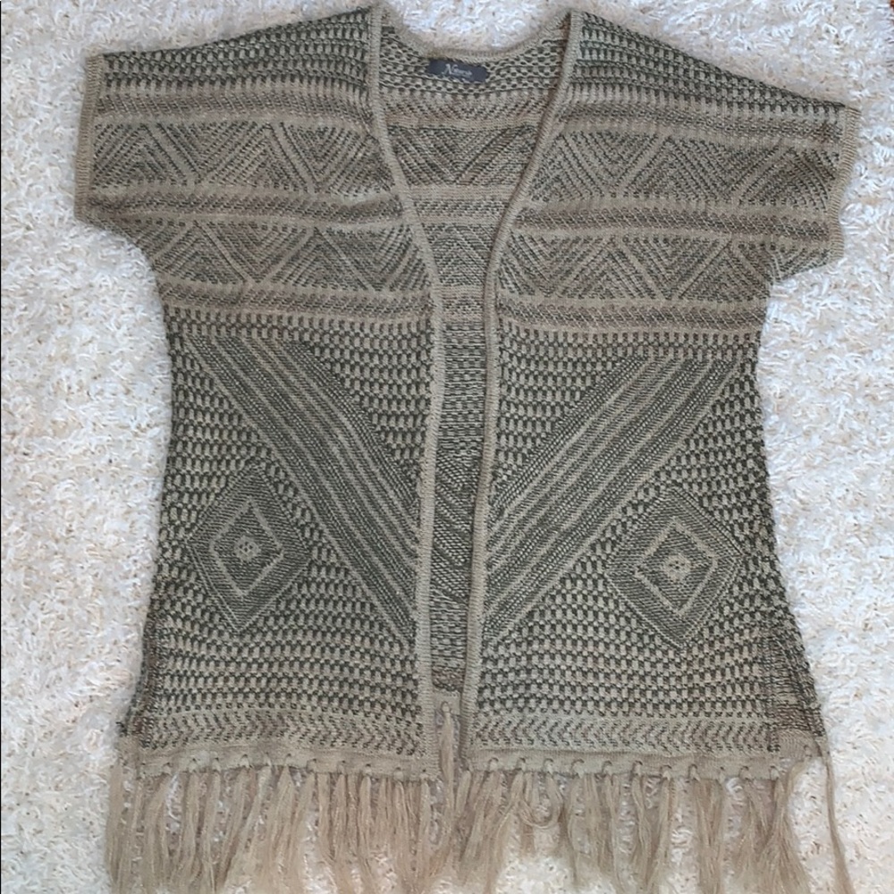 Natural Reflections Fringe Cardigan